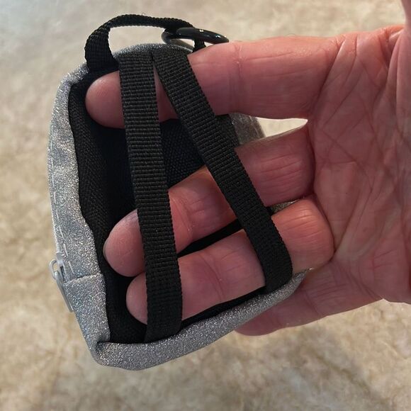 Mini Silver Metallic Backpack Keychain - Picture 2 of 5